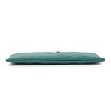 Saint Laurent Teal Grain De Poudre Chevron Monogram Bill Pouch Accessories Saint Laurent
