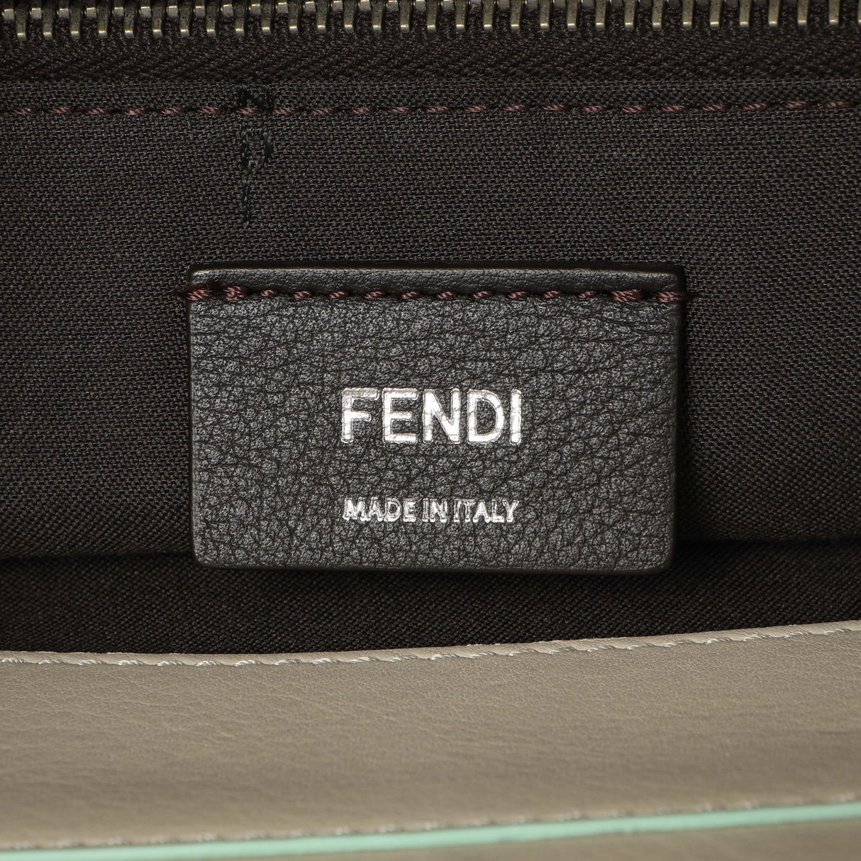 Fendi Grey Vitello Dolce Studded Medium By The Way