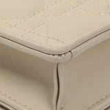 Christian Dior Beige Lambskin Cannage Lady Dior Pouch Handbags Christian Dior