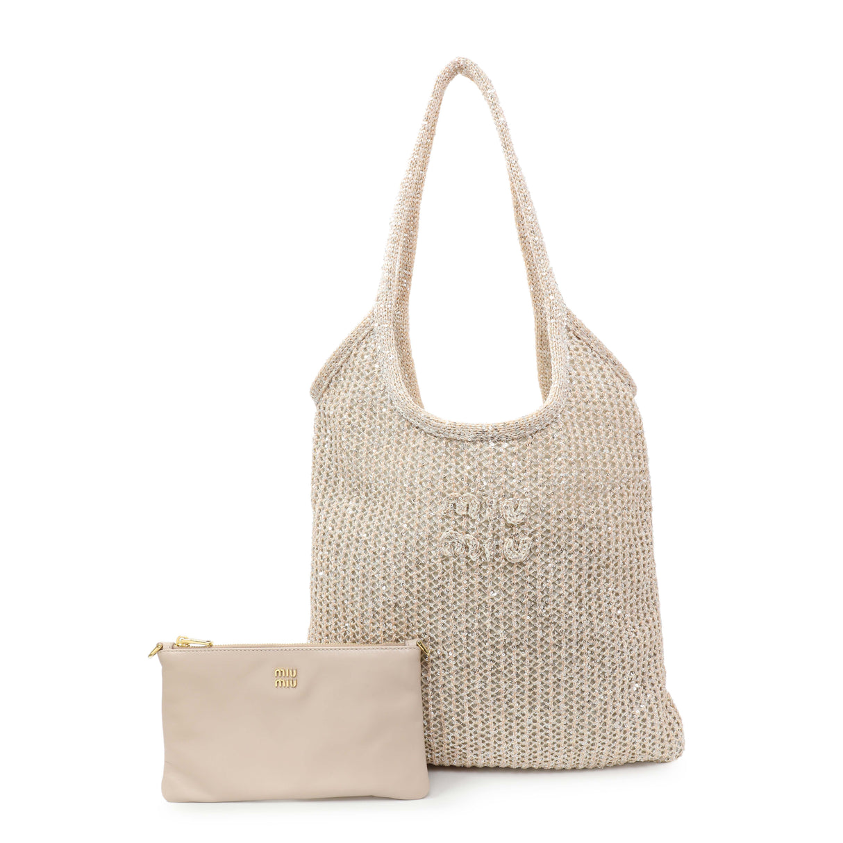 Miu Miu Sequin Mesh Ivy Bag