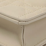 Christian Dior Beige Lambskin Cannage Lady Dior Pouch Handbags Christian Dior