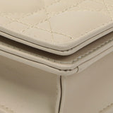 Christian Dior Beige Lambskin Cannage Lady Dior Pouch Handbags Christian Dior