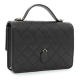 Chanel Black Quilted Caviar Trendy Handle Clutch with Chain Handbags Chanel