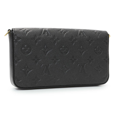 Louis Vuitton Black Empreinte Pochette Felicie Chain Wallet
