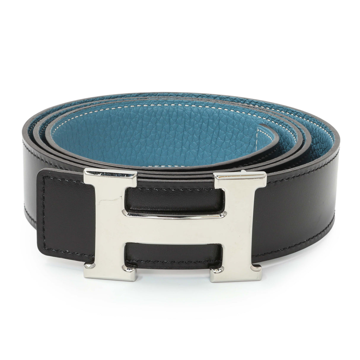 Hermes Black/Blue Box/Togo H Belt Accessories Hermes