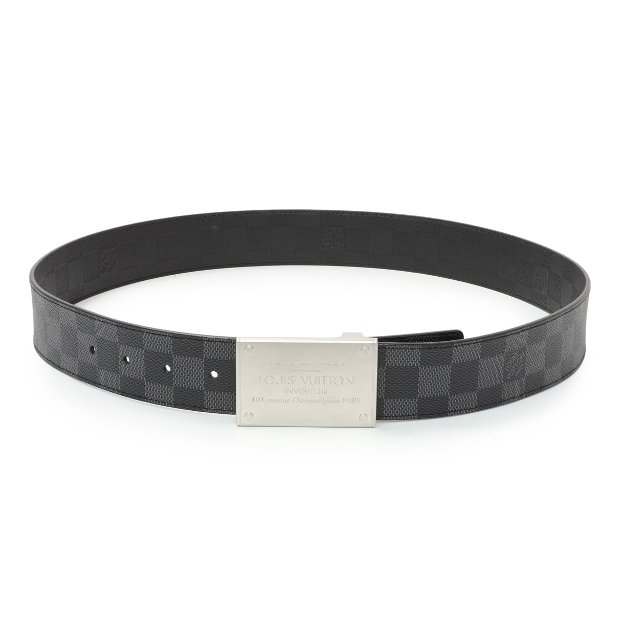 Louis Vuitton Damier Graphite Neo Inventeur Reversible Belt Accessories Louis Vuitton