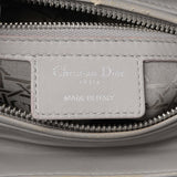Christian Dior Grey Lambskin Cannage Medium Lady Dior Handbags Christian Dior