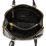 Prada Black Saffiano Vernice Promenade Tote