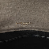 Saint Laurent Taupe Grey Grain De Poudre Envelope Chain Wallet Handbags Saint Laurent
