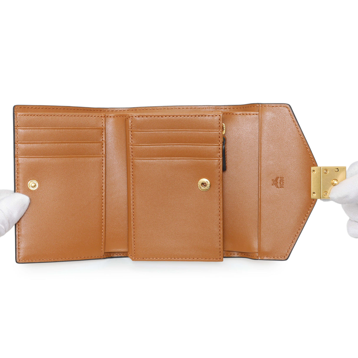 MCM Cognac Visetos Tracy Wallet Accessories MCM
