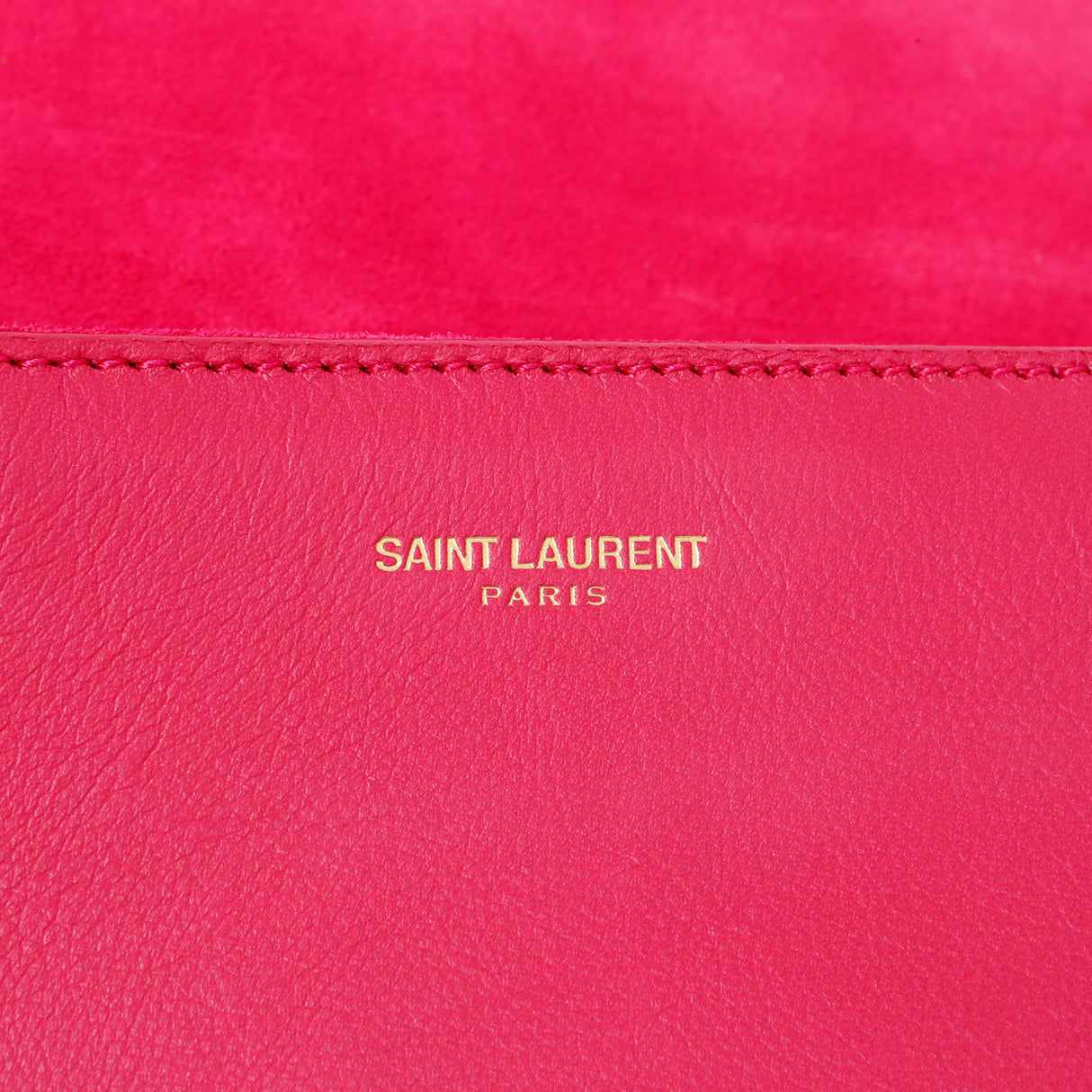 Saint Laurent Pink Calfskin Y Ligne Clutch