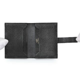 Hermes Black Chevre Mysore Bearn Card Holder Wallet Accessories Hermes