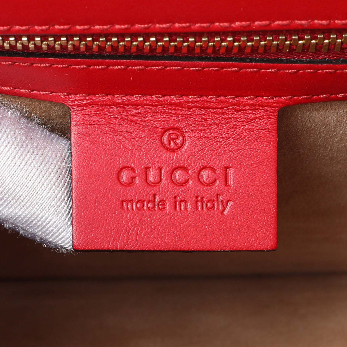Gucci Hibiscus Red Calfskin Small Sylvie Shoulder Bag Handbags Gucci