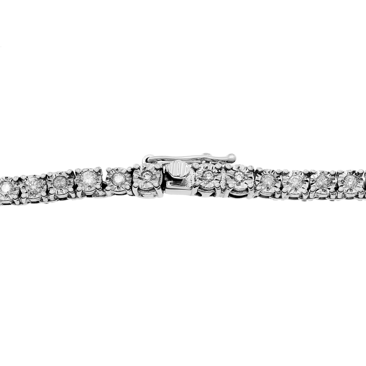 18K White Gold 2.34 Carat Riviere Diamond Necklace