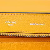 Celine Yellow Drummed Calfskin Suede Medium Trapeze