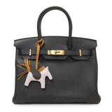 Hermes Milo Pale Mauve Lambskin Grigri Rodeo Pegase Horse Bag Charm PM Accessories Hermes