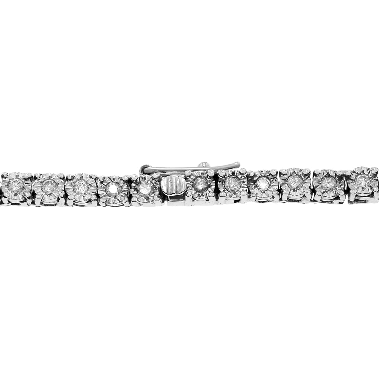 18K White Gold 2.86 Carat Riviere Diamond Necklace