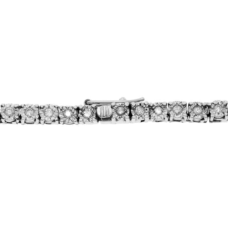 18K White Gold 2.86 Carat Riviere Diamond Necklace