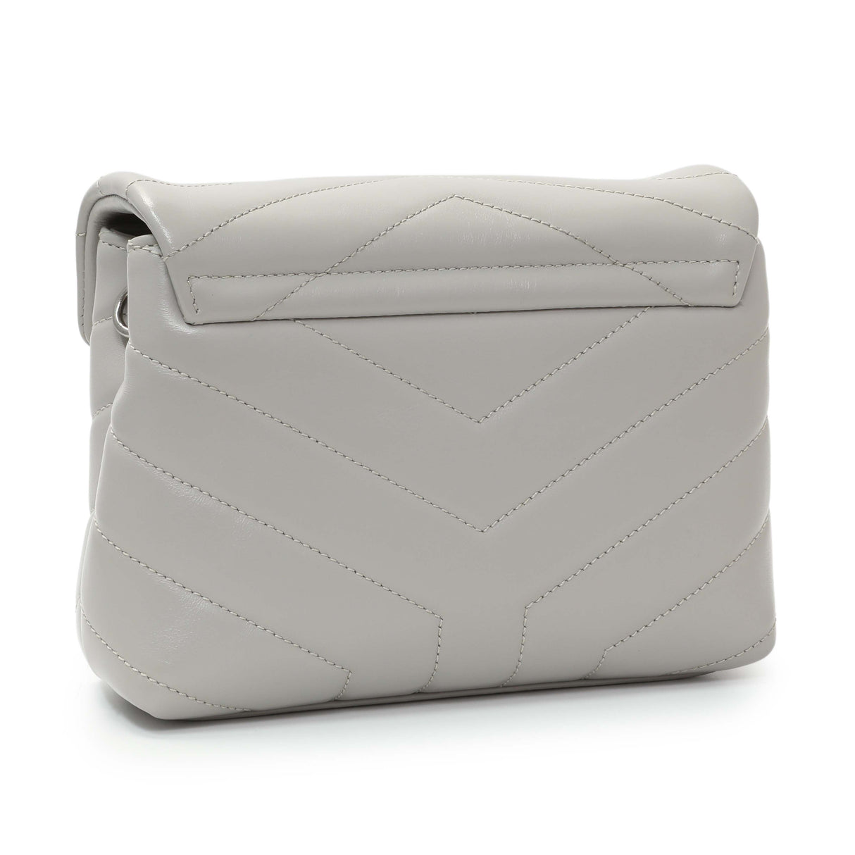 Saint Laurent Grey Calfskin Monogram Toy Loulou Crossbody Handbags Saint Laurent