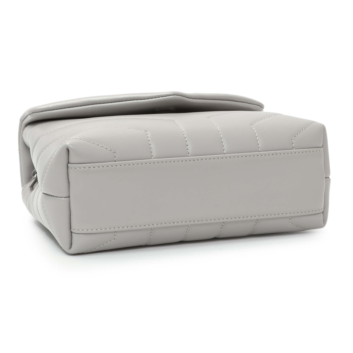 Saint Laurent Grey Calfskin Monogram Toy Loulou Crossbody Handbags Saint Laurent