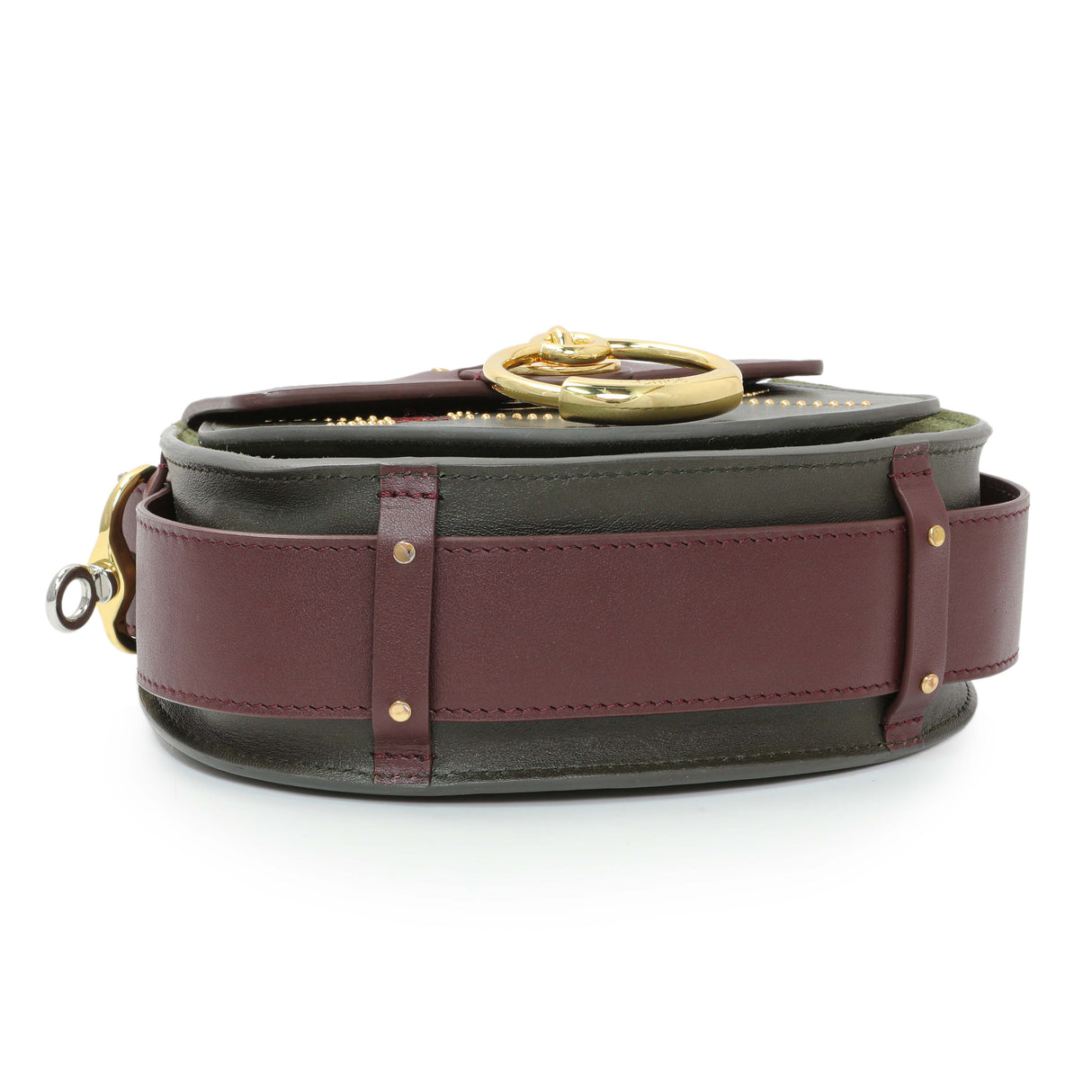 Chloe Green Calfskin Little Horses Embroidered Small Tess Bag Handbags Chloe