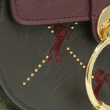 Chloe Green Calfskin Little Horses Embroidered Small Tess Bag Handbags Chloe