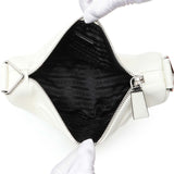 Prada White Grace Lux Triangle Shoulder Bag