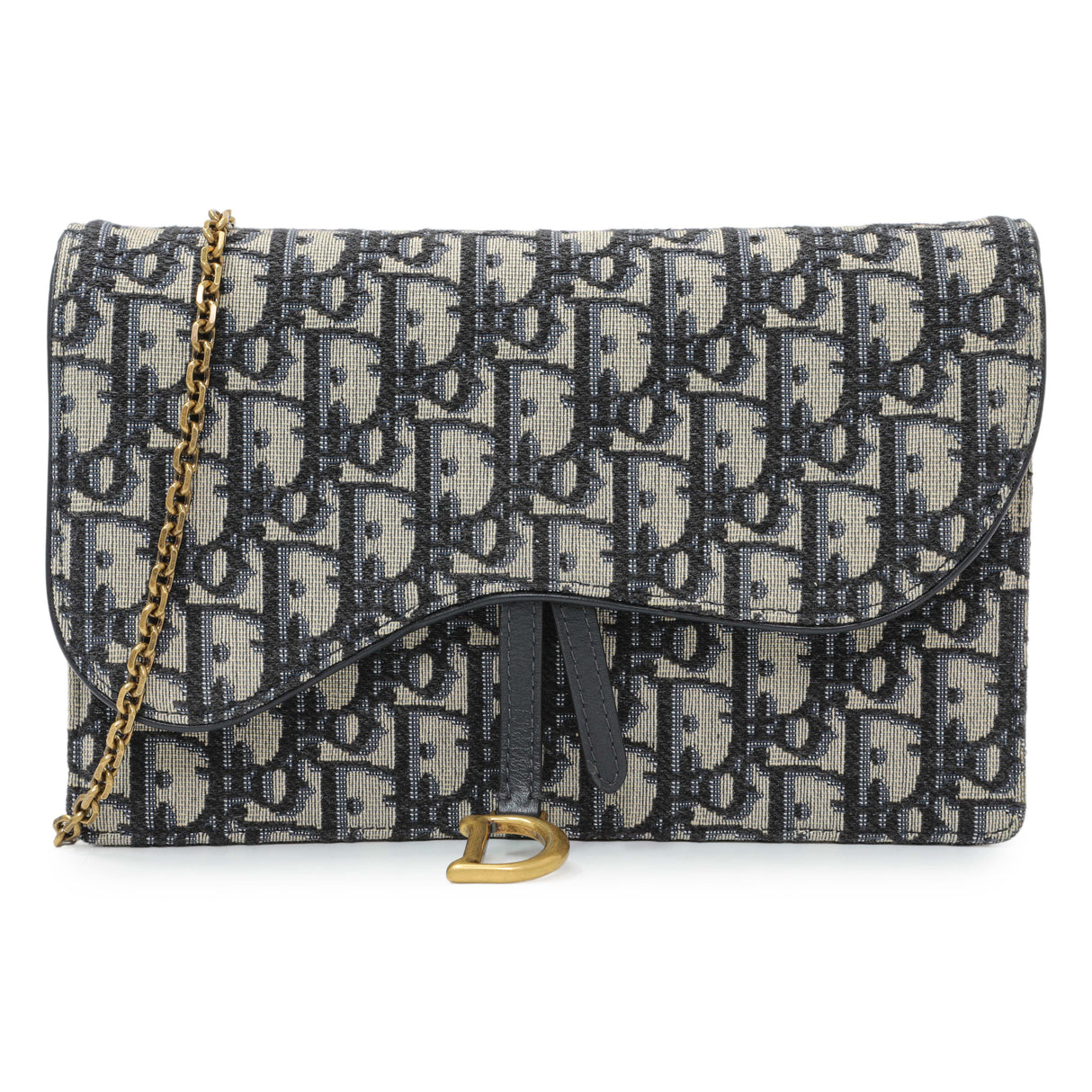 Christian Dior Oblique Saddle Chain Pouch Handbags Christian Dior