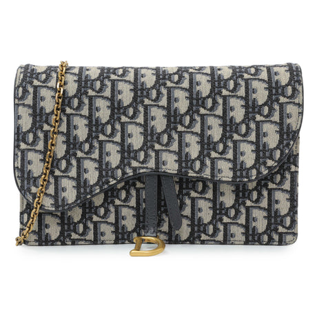 Christian Dior Oblique Saddle Chain Pouch Handbags Christian Dior