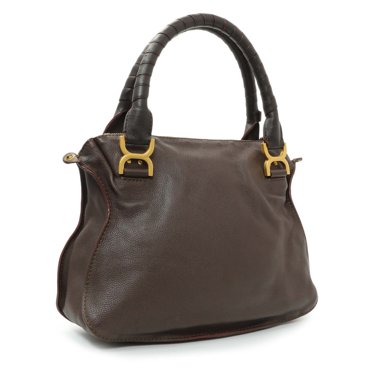 Chloe Brown Calfskin Medium Marcie Satchel Handbags Chloe
