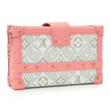 Louis Vuitton Pink Jacquard Since 1854 Petite Malle Handbags Louis Vuitton
