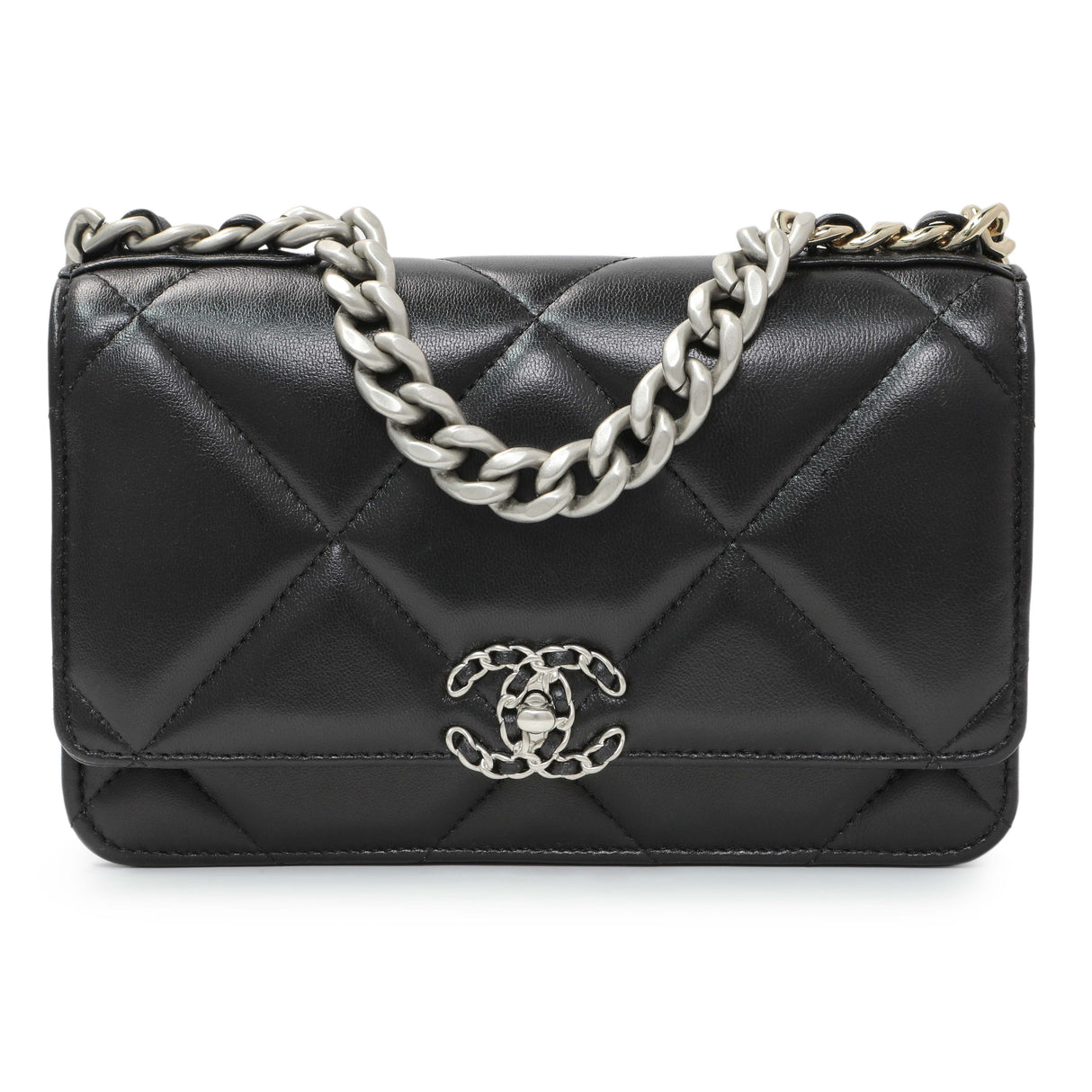 Chanel Black Quilted Lambskin 19 Wallet On Chain Handbags Chanel