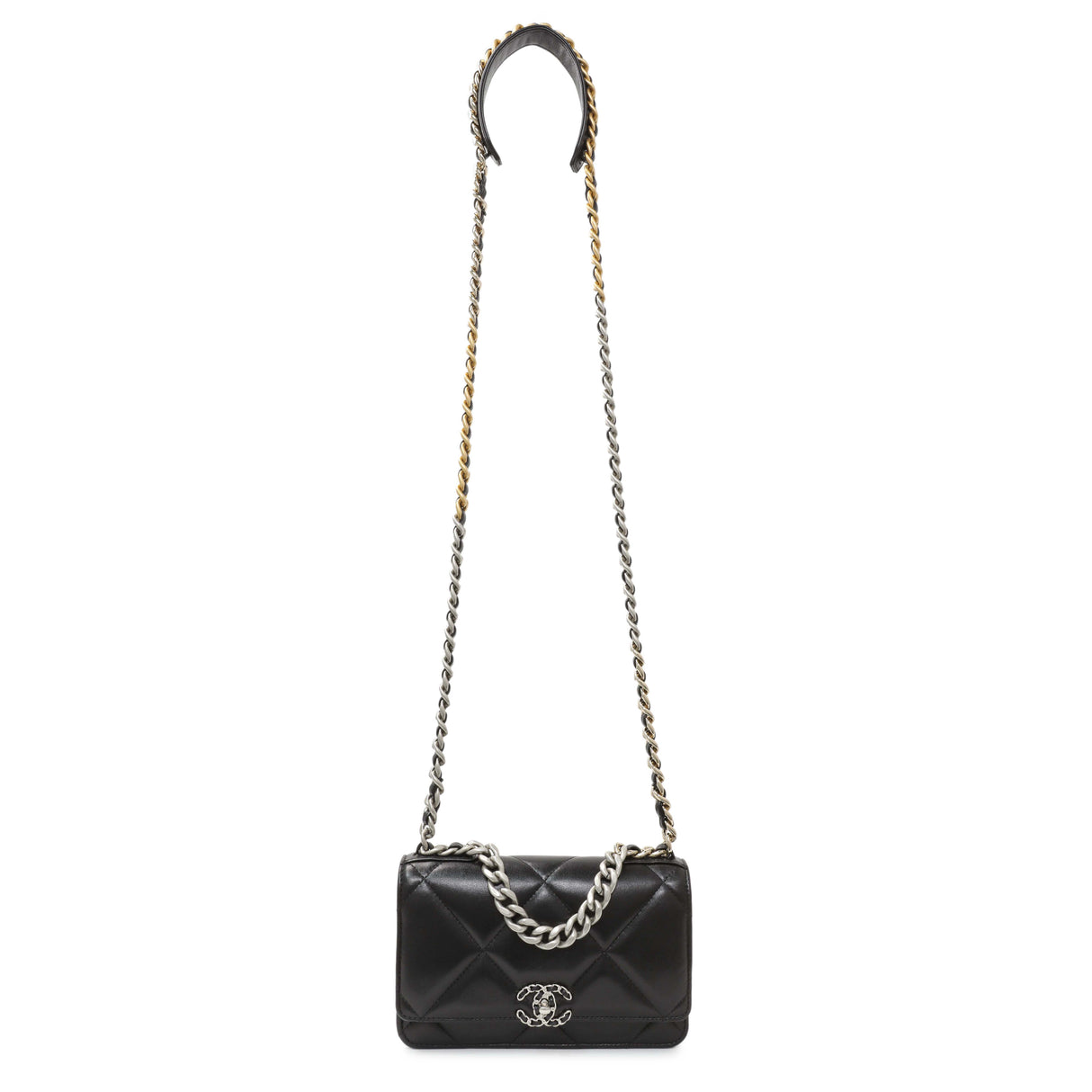 Chanel Black Quilted Lambskin 19 Wallet On Chain Handbags Chanel