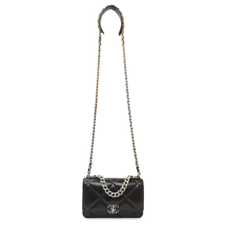 Chanel Black Quilted Lambskin 19 Wallet On Chain Handbags Chanel