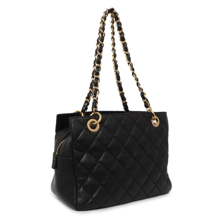 Chanel Black Quilted Caviar Petit Timeless Tote PTT