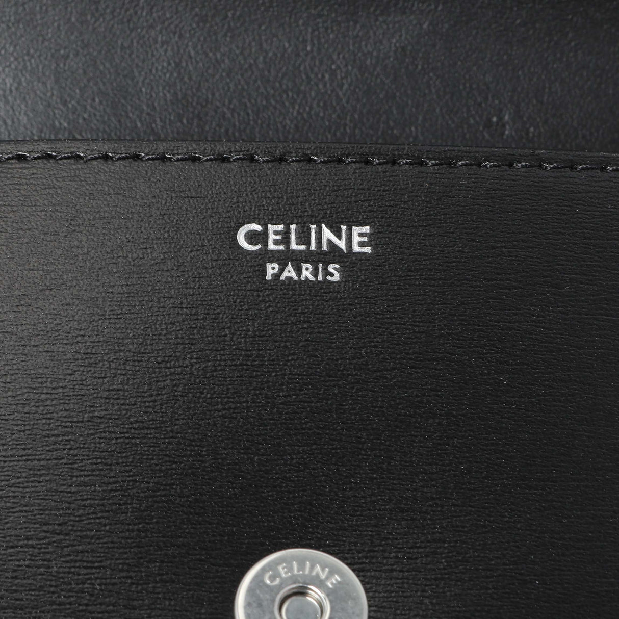 Celine Black Shiny Calfskin Nano Triomphe Besace Handbags Celine