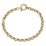 18K Yellow Gold Rolo Link Bracelet