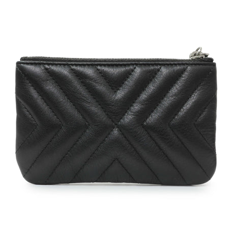 Chanel Black Calfskin Tassel Small Cosmetic Pouch Accessories Chanel