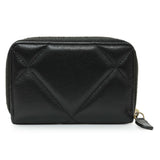 Chanel Black Quilted Lambskin Zip Around 19 Coin Purse Accessories Chanel