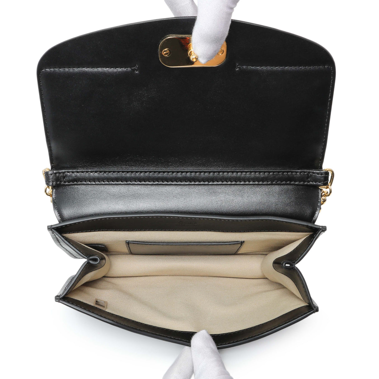 Chloe Black Calfskin C Chain Clutch Handbags Chloe
