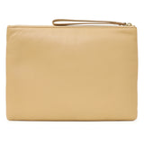 Salvatore Ferragamo Almond Lambskin Clutch