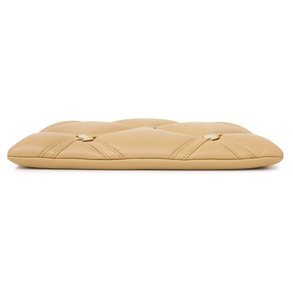 Salvatore Ferragamo Almond Lambskin Clutch