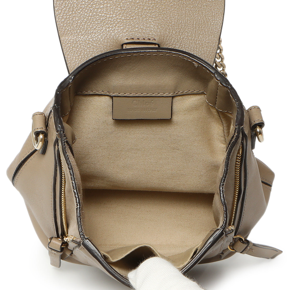 Chloe Grey Suede Calfskin Mini Faye Backpack