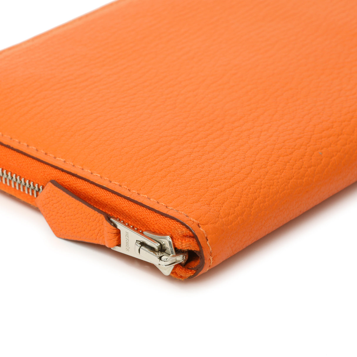 Hermes Orange Chevre Mysore Azap Wallet