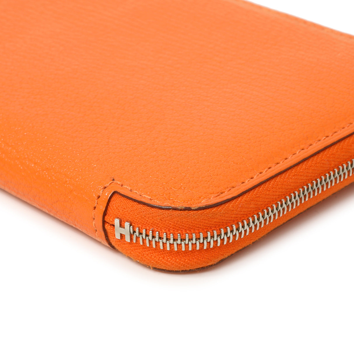 Hermes Orange Chevre Mysore Azap Wallet