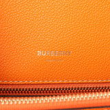 Burberry Brown Orange Calfskin Small Title Bag Handbags Burberry