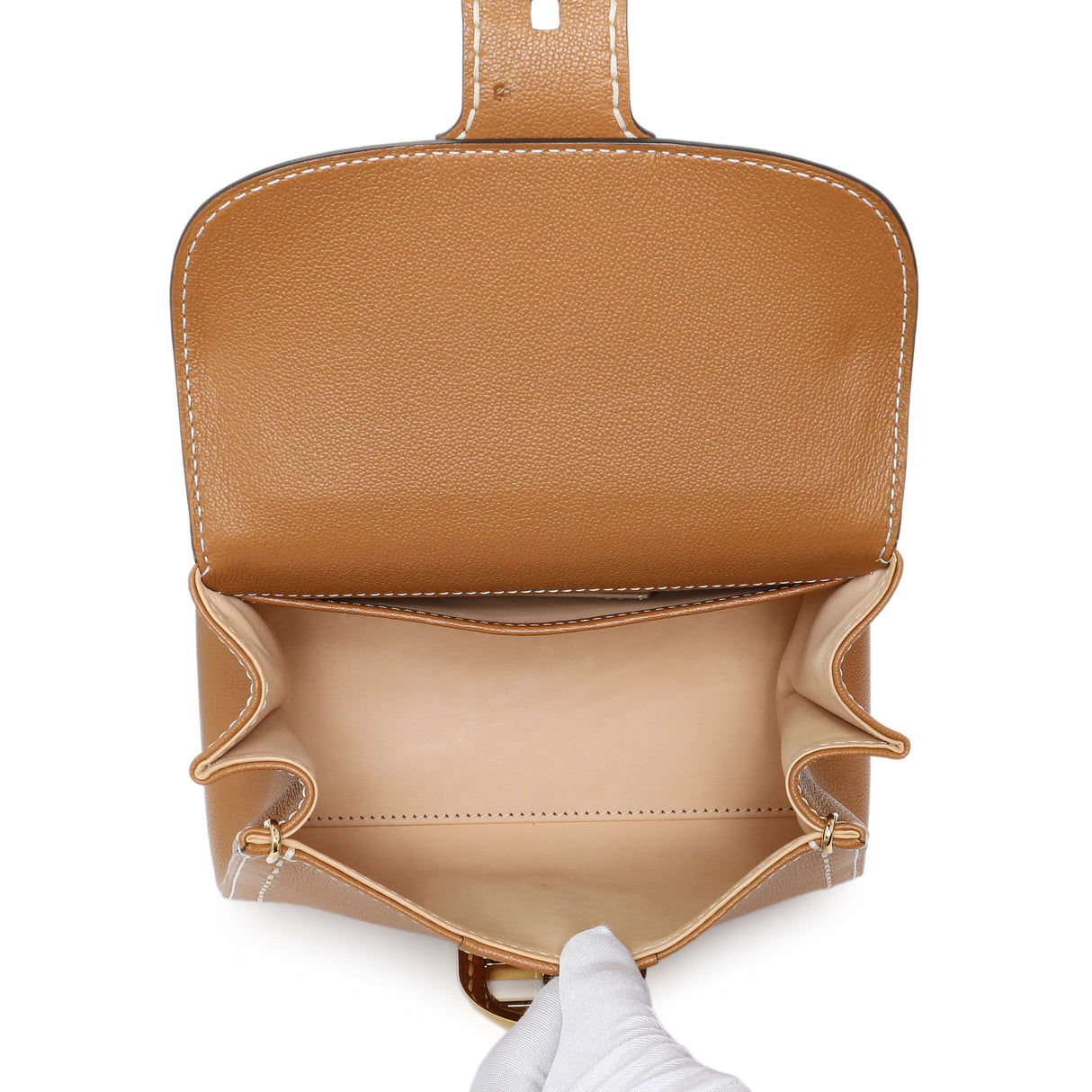 Delvaux Vegetal Grained Rodeo Calfskin Brillant Mini Surpiqué Handbags Delvaux