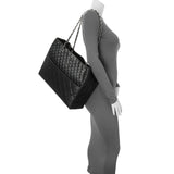 Chanel Black Calfskin Quilted Large In the Business Tote Handbags Chanel