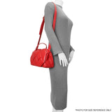 Bottega Veneta Red Nappa Intreccio Padded Top Handle Shoulder Bag