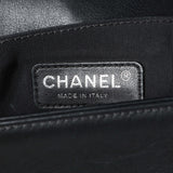 Chanel Black Quilted Lambskin Medium Boy Flap